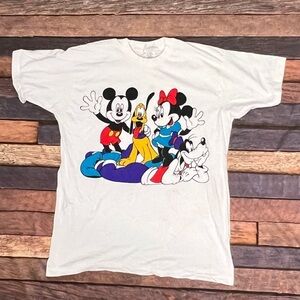 Mickey Mouse Vintage Cartoon Disney World Goofy Minnie Mouse Crewneck Tshirt